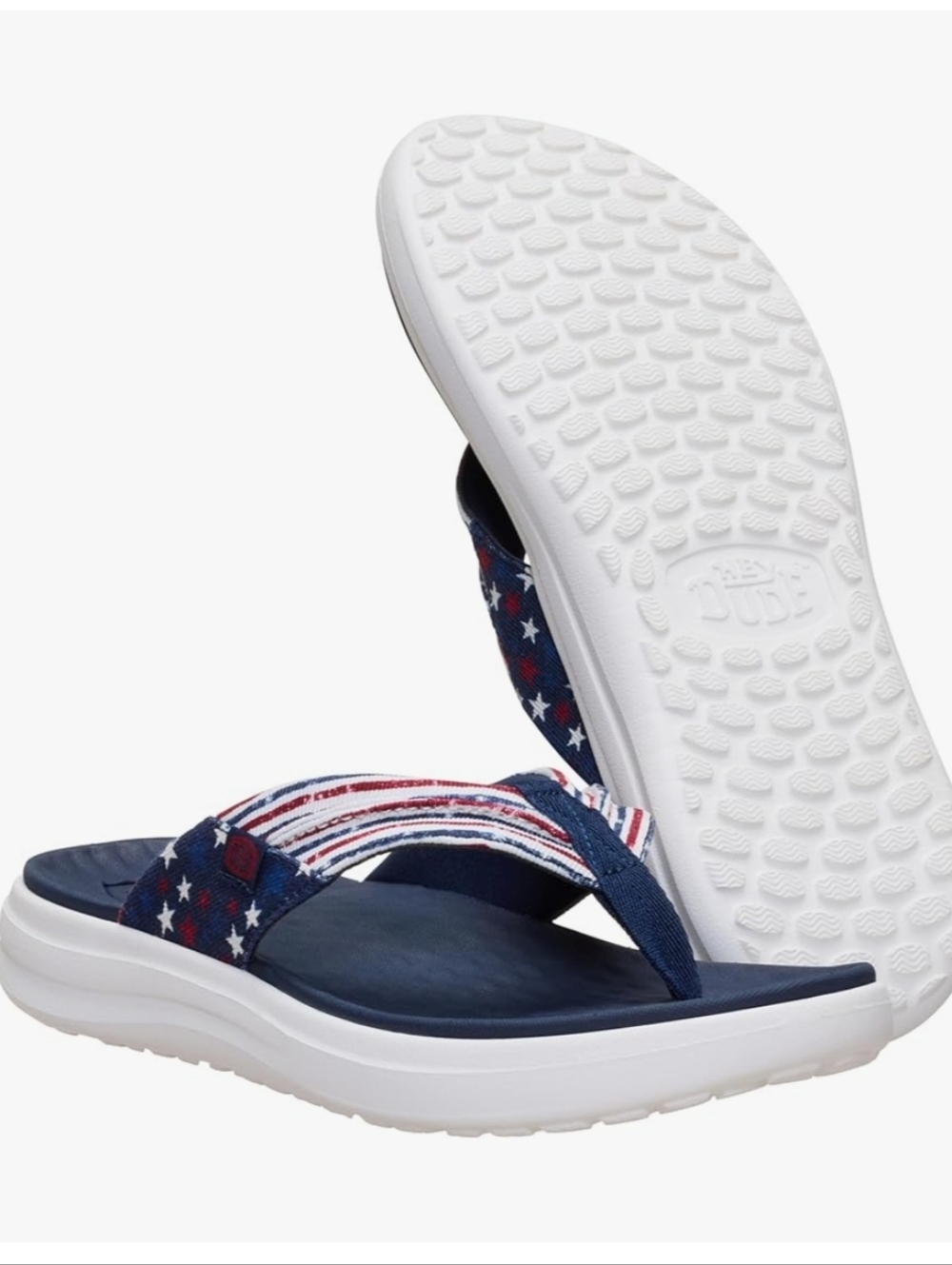 Hey Dude Mens Patriotic Flip Flops